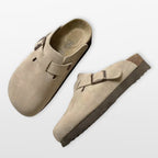 Men’s Suede Clogs Adjustable Strap Mules