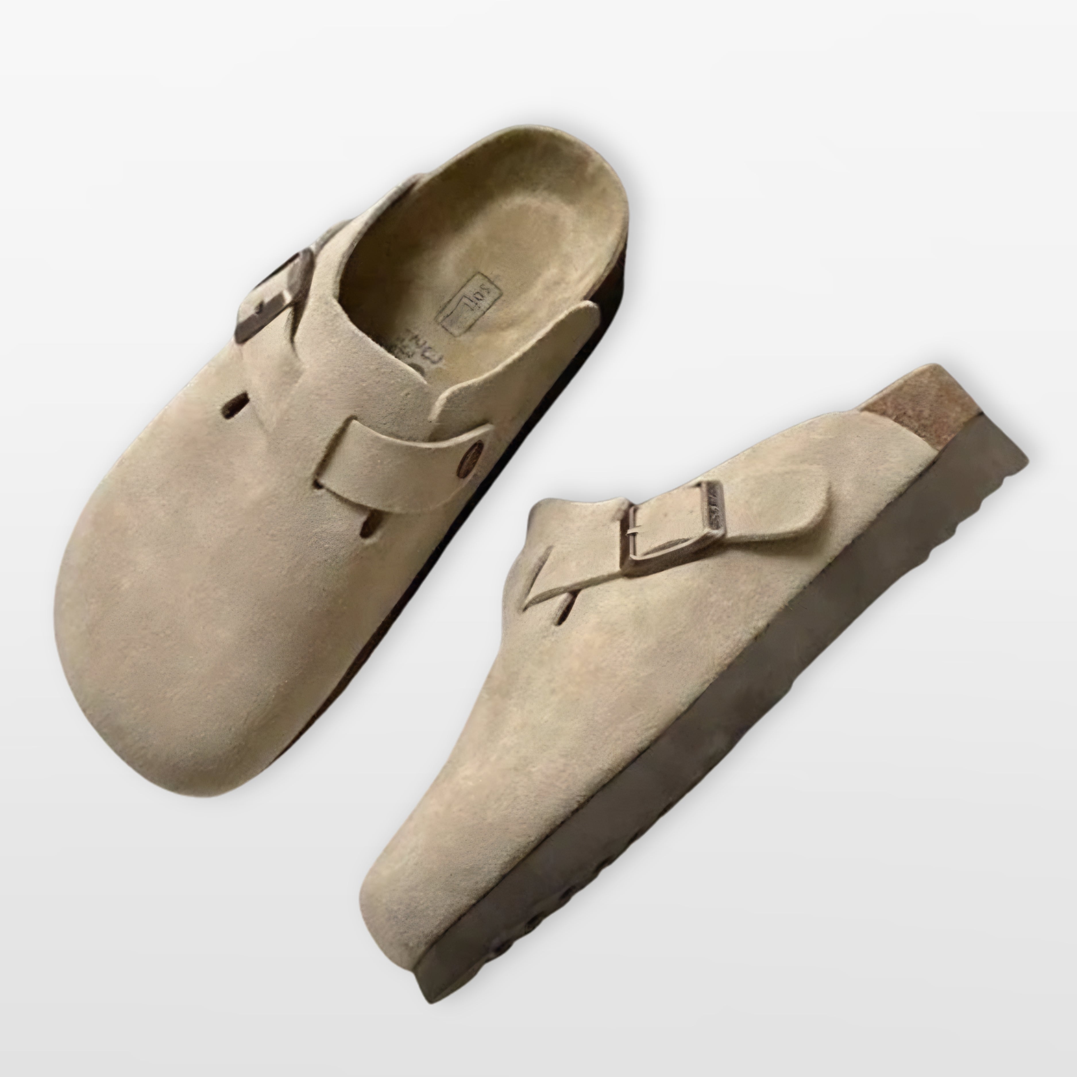 Men’s Suede Clogs Adjustable Strap Mules