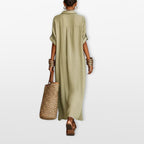 Women’s Maxi Shirt Dress Oversized Button