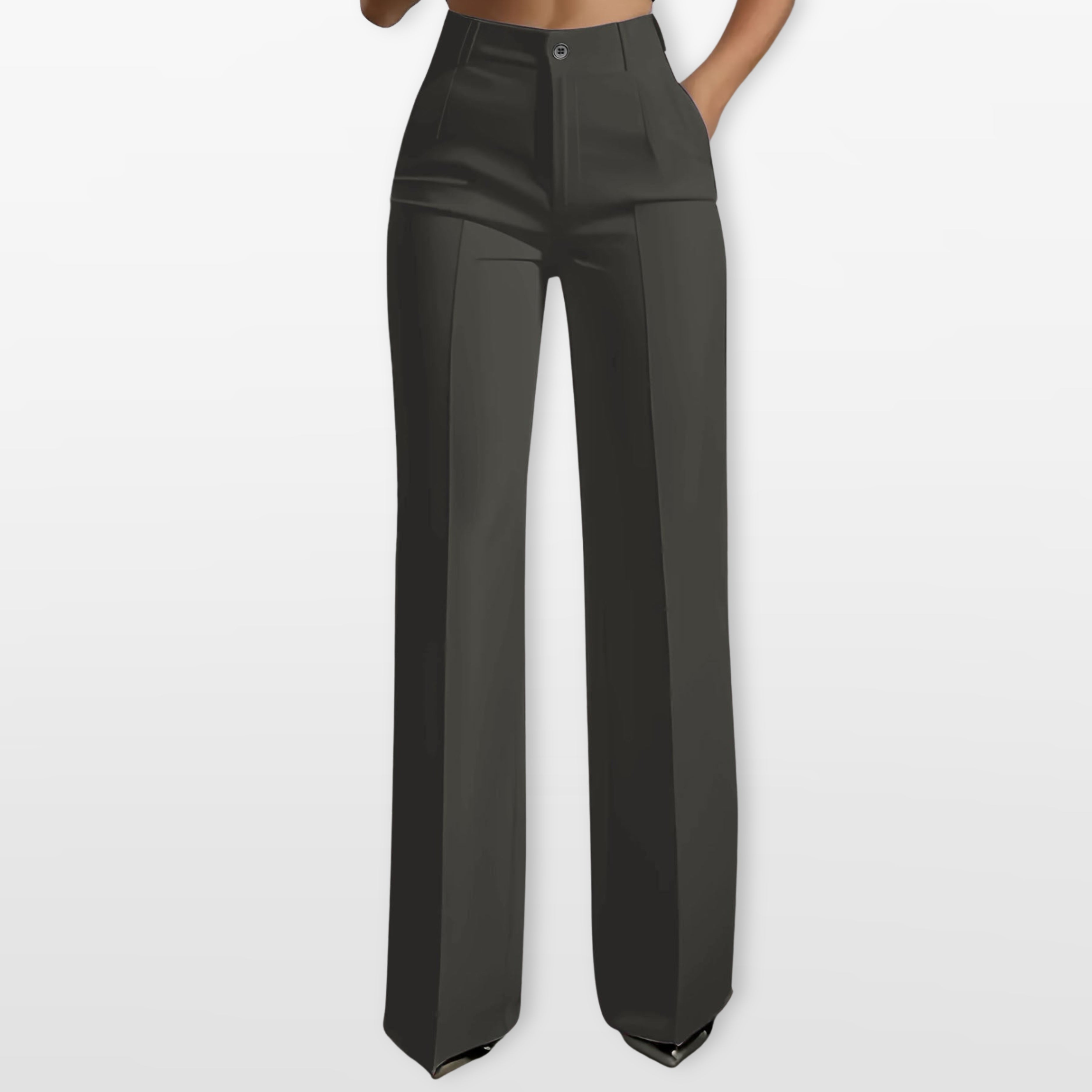 Women’s High Waisted Tailored Straight Leg Trousers