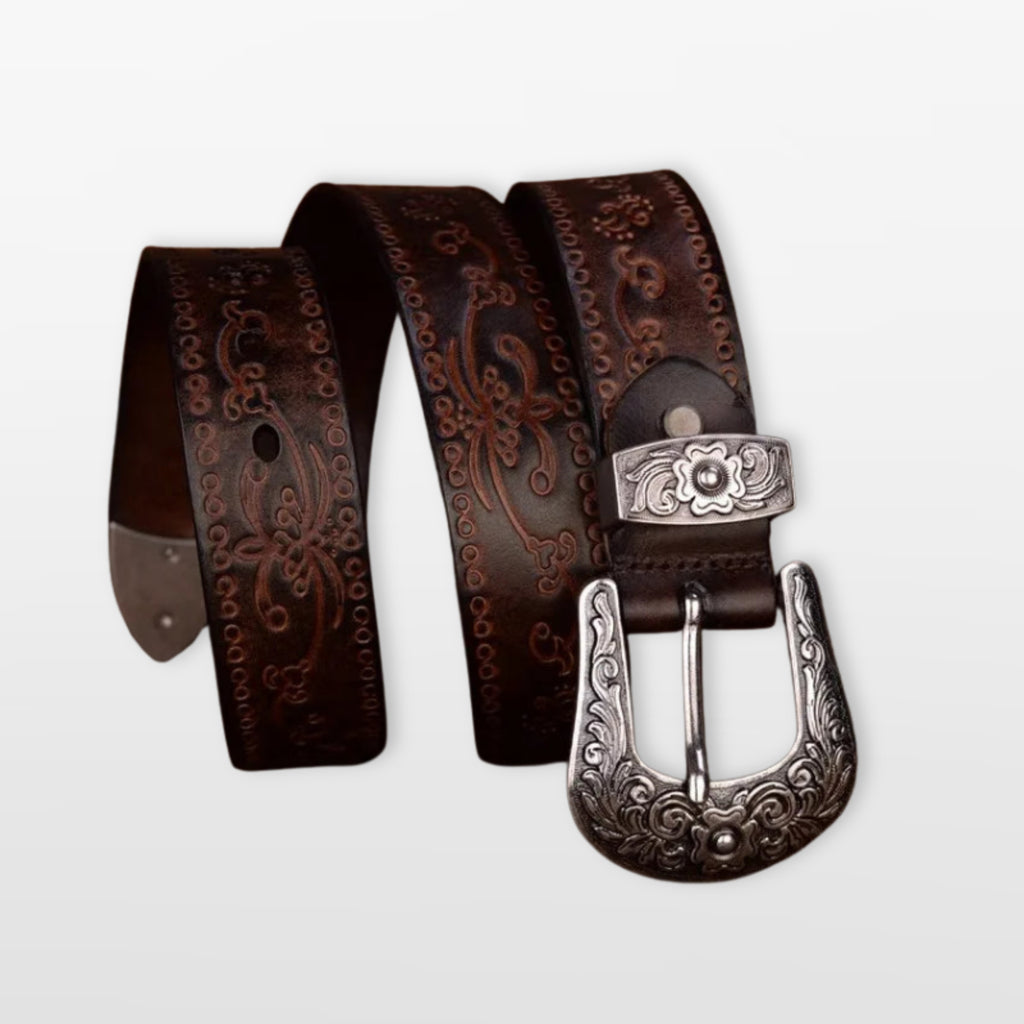 Men’s Western Belt Engraved Cowboy Style