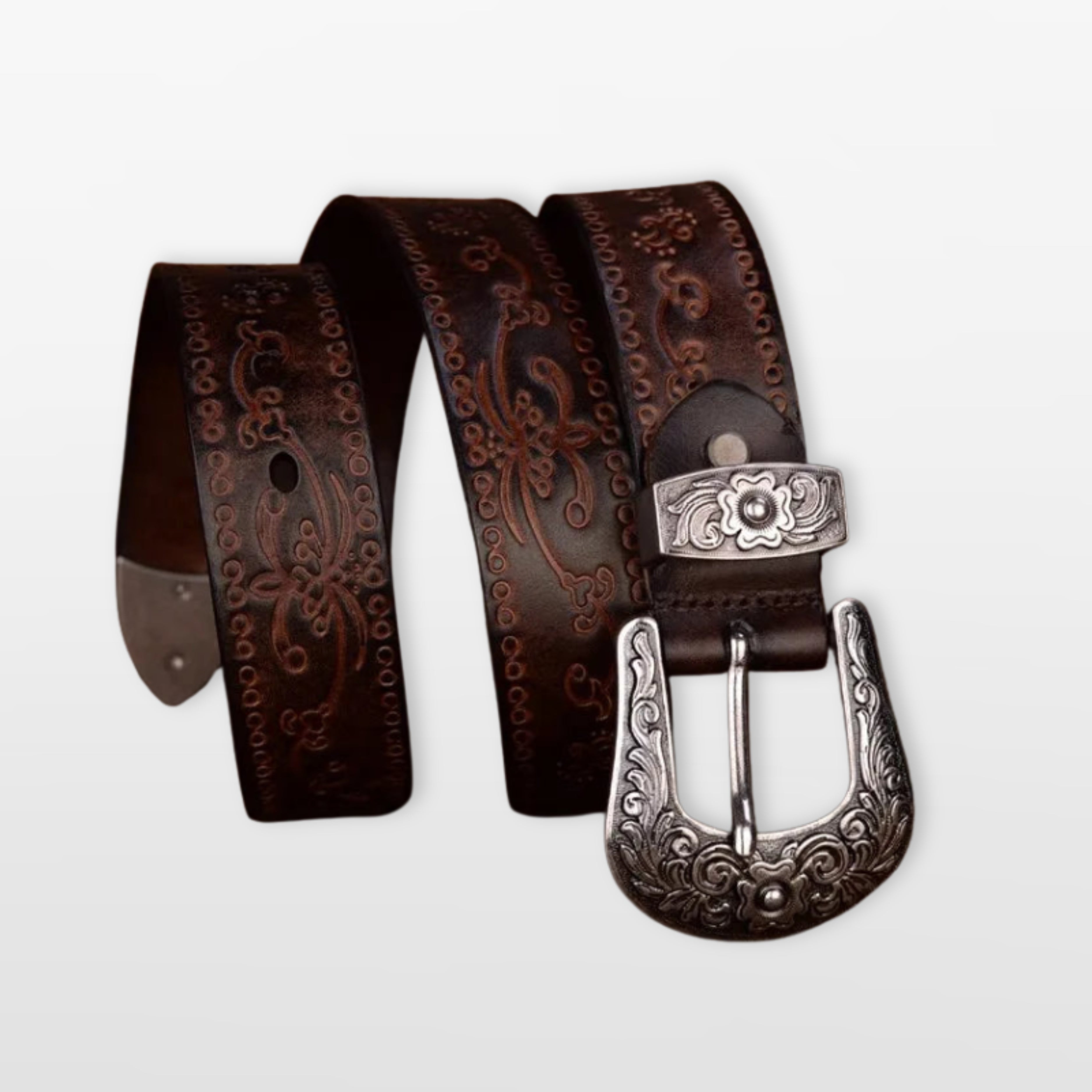 Men’s Western Belt Engraved Cowboy Style