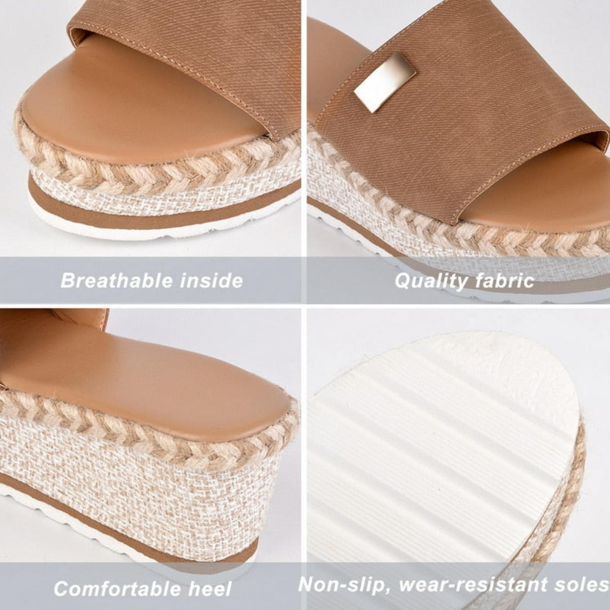 Women Orthopedic Platform Wedge Slide Sandals