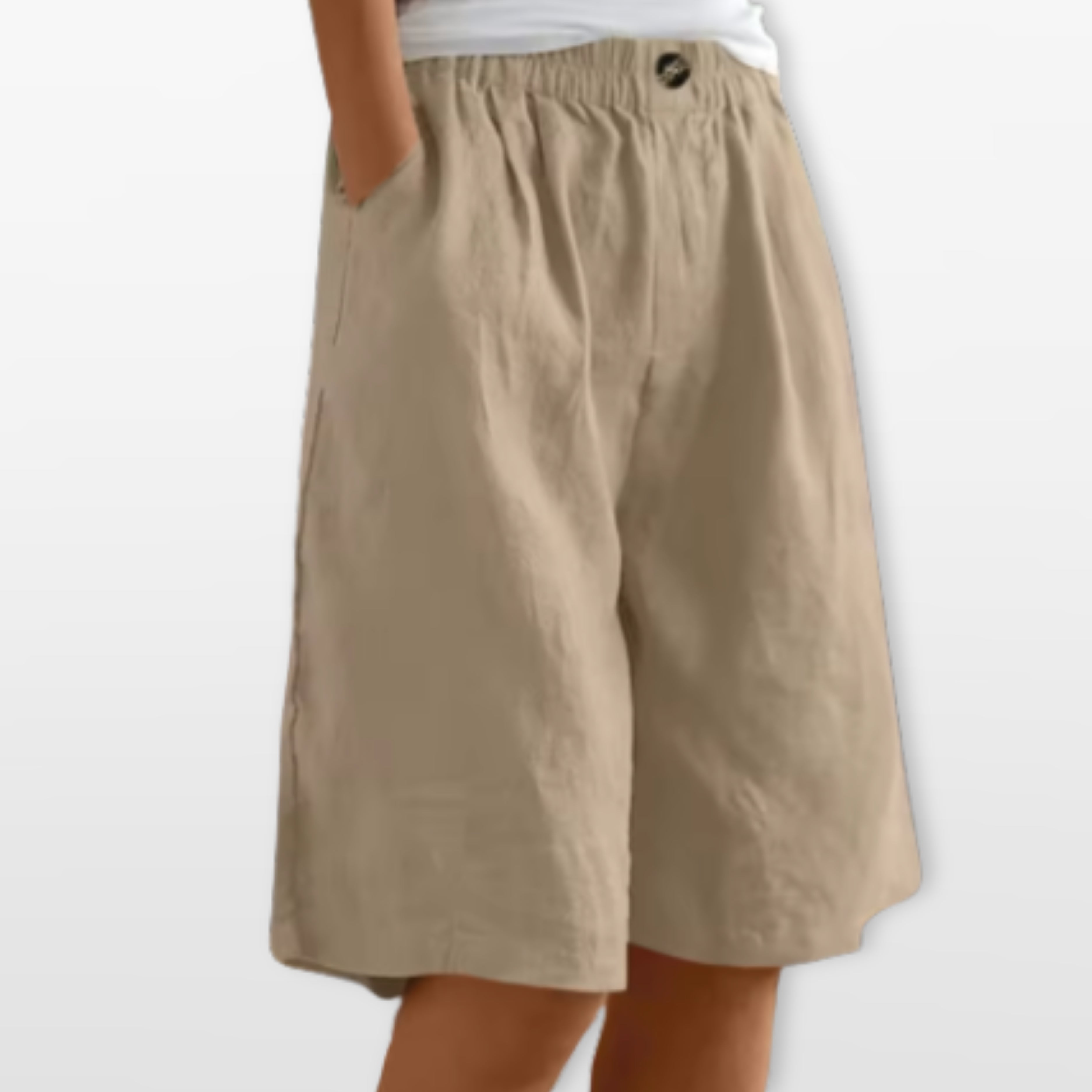 Women’s Wide Leg Shorts Elastic Waist