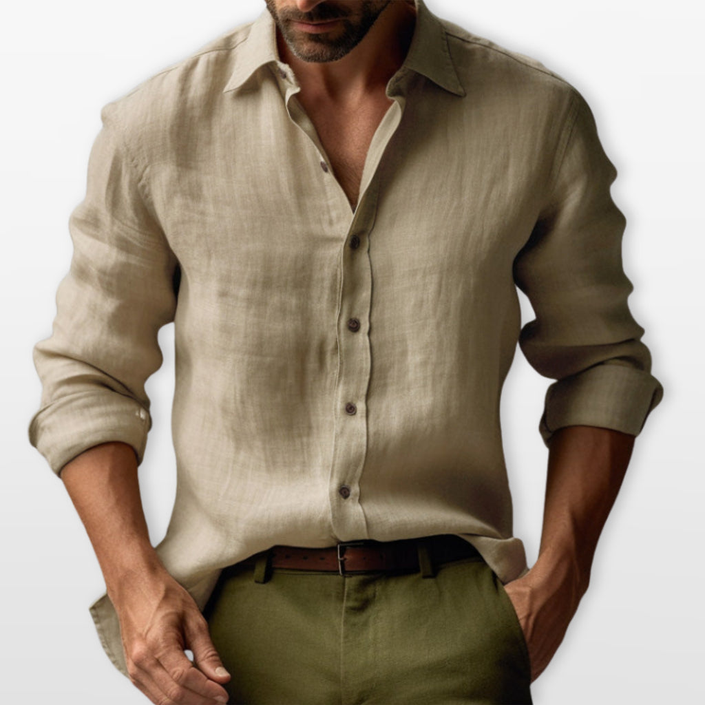 Men’s Casual Linen Button Shirt