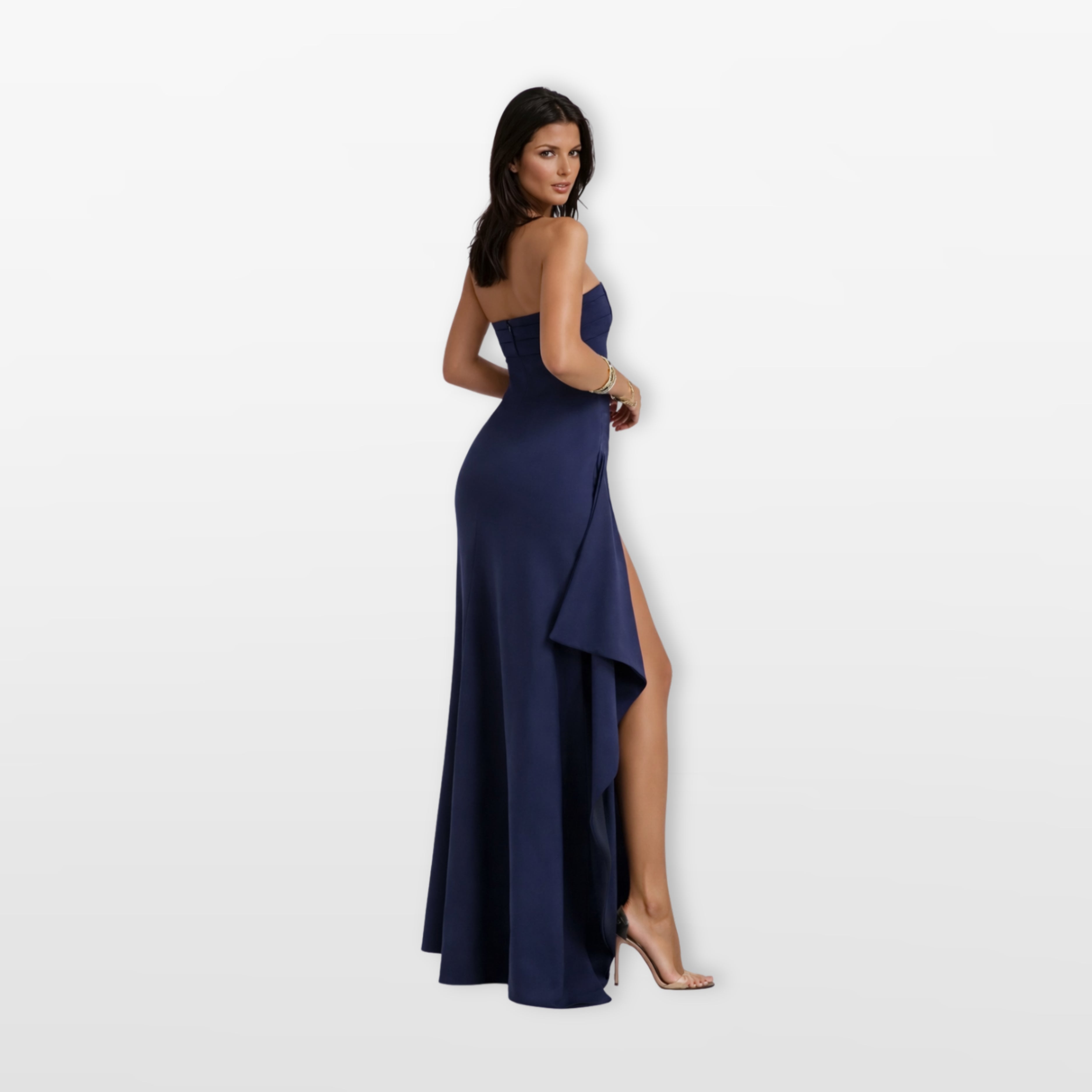 Women’s Strapless Maxi Dress With Slit