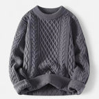 Men's Cable Knit Crew Neck Sweater