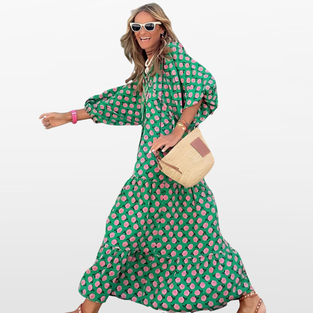 Women Boho Midi Summer Dress