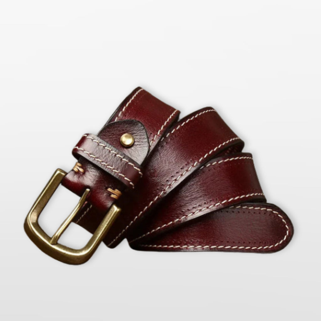 Men’s Leather Belt Casual Buckle Vintage Style