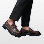 Men’s Chunky Loafers Platform Slip-On Shoes