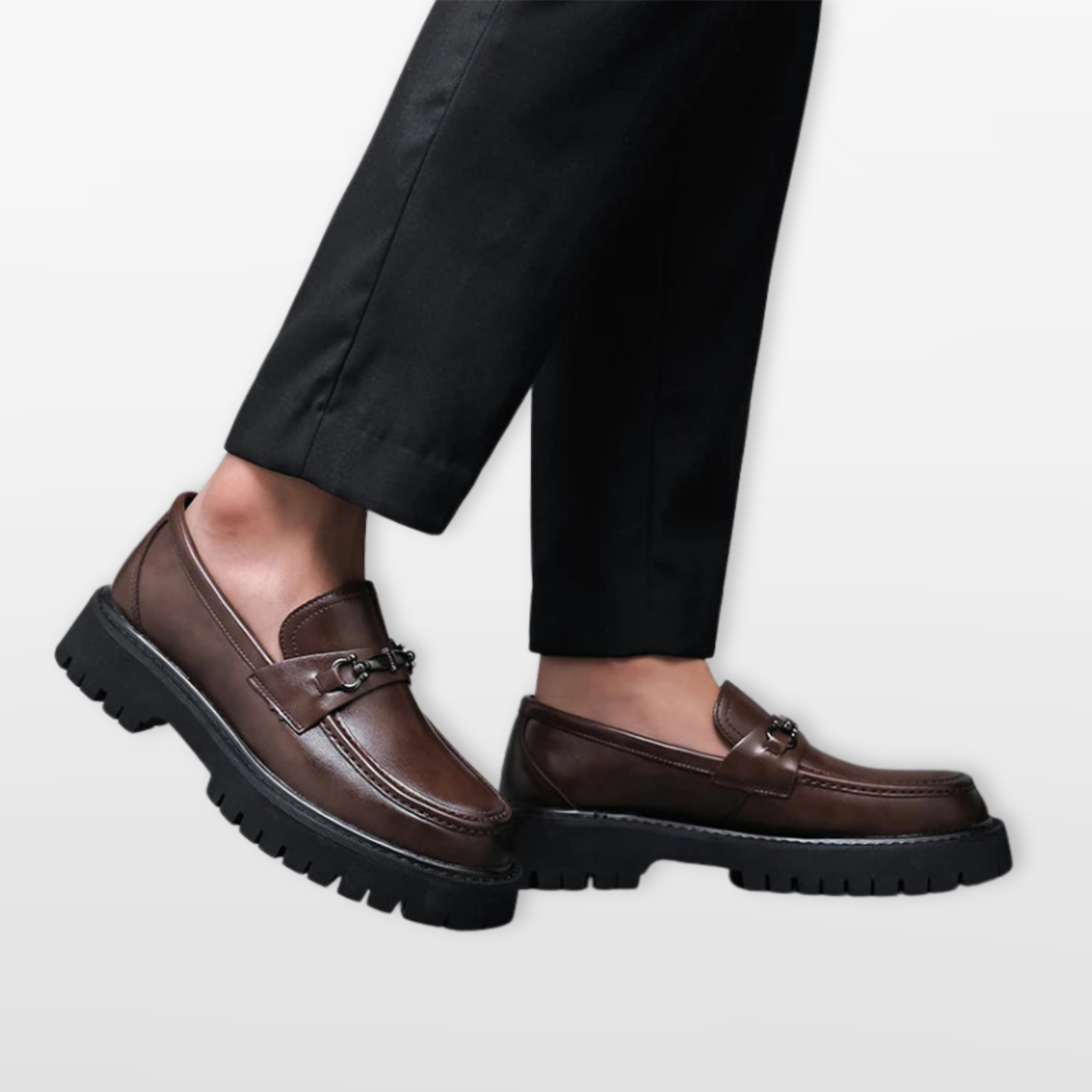 Men’s Chunky Loafers Platform Slip-On Shoes