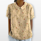 Women Floral Collar Blouse Casual Top