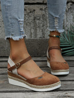 Women's Platform Espadrille Buckle Sandals