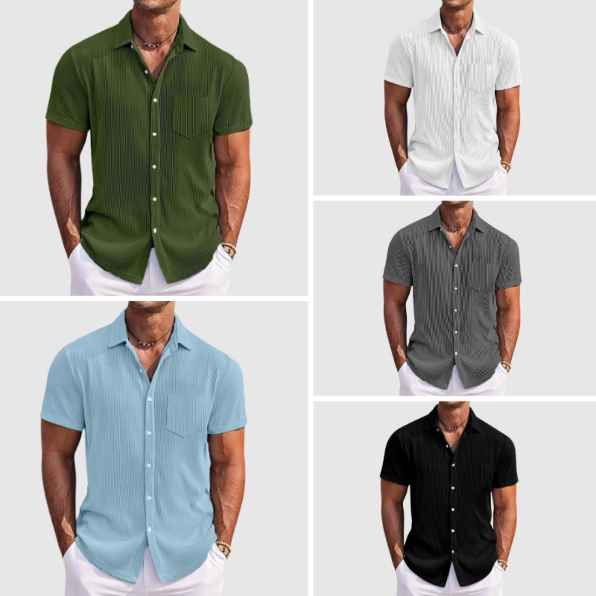 Men’s Textured Short Sleeve Shirt