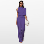 Women Wide Leg Jumpsuit Elegant Sleeveless
