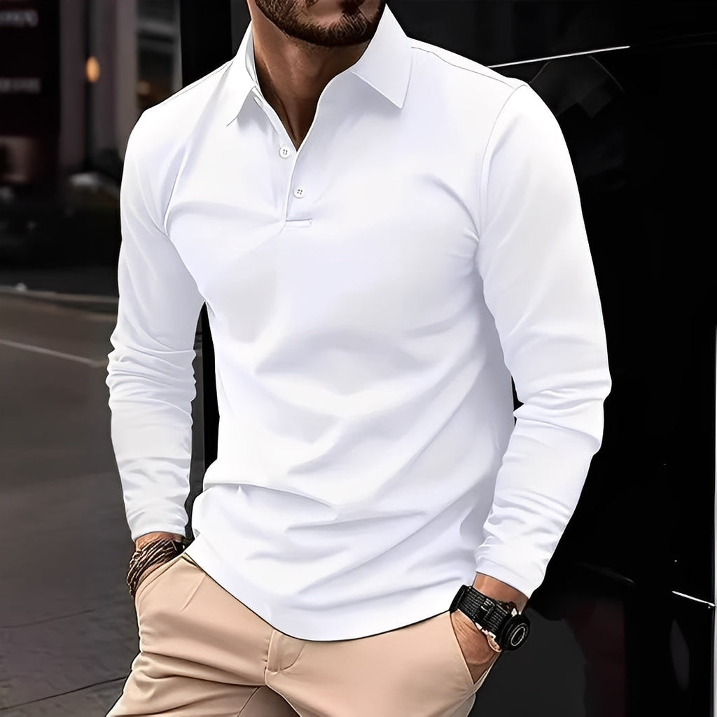 Men’s Long Sleeve Slim Fit Polo