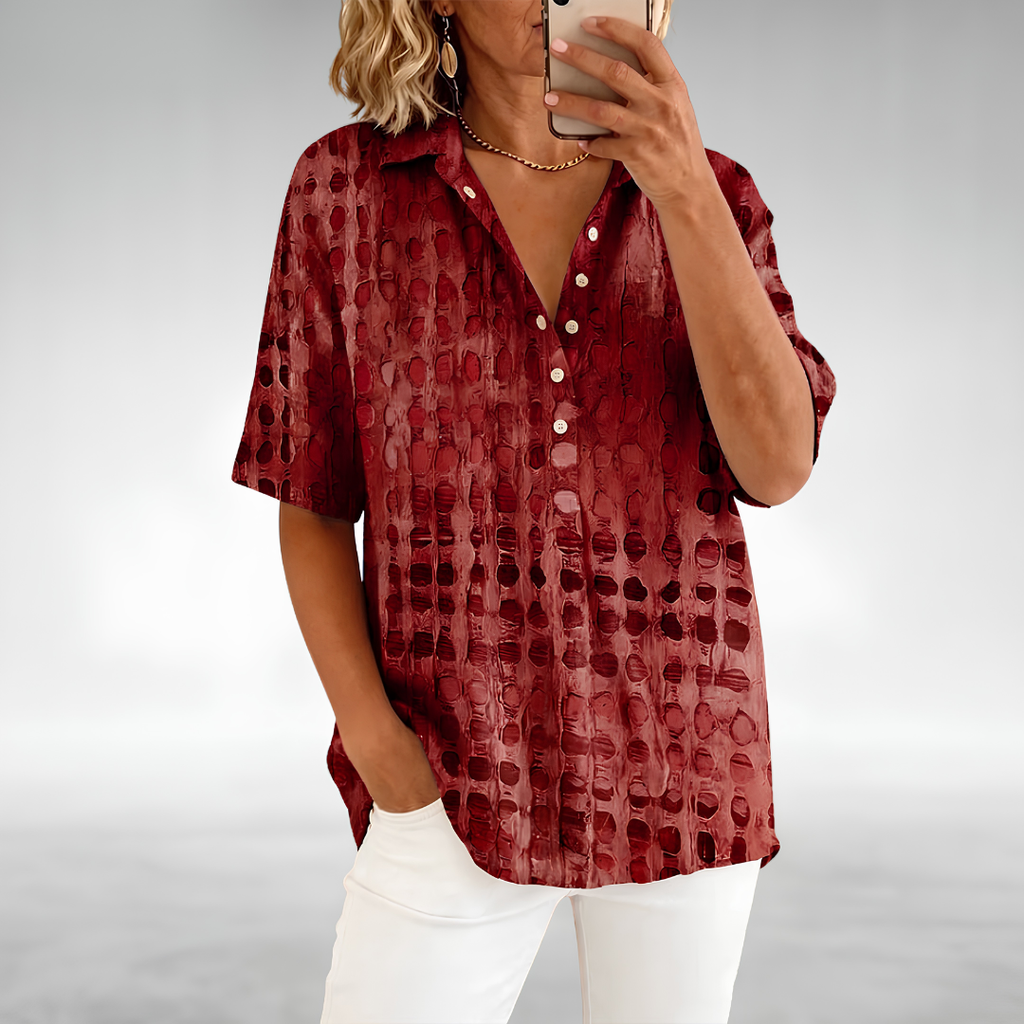 Women’s Printed Short Sleeve Blouse