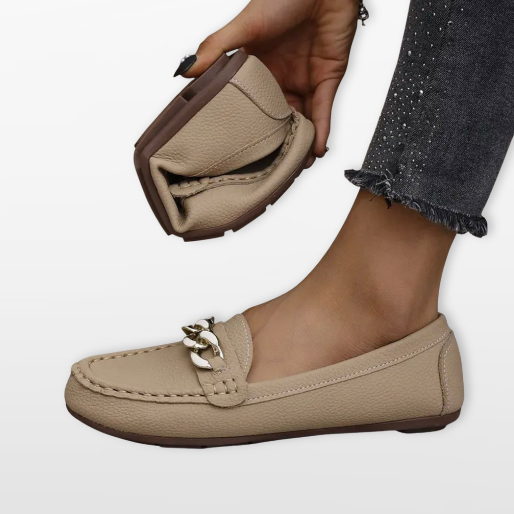 Women Orthopedic Chain Detail Loafers