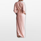 Women’s Wrap Maxi Dress Elegant Draped Fit