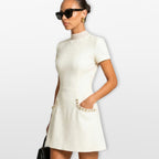 Women’s Pearl Trim Mini Dress