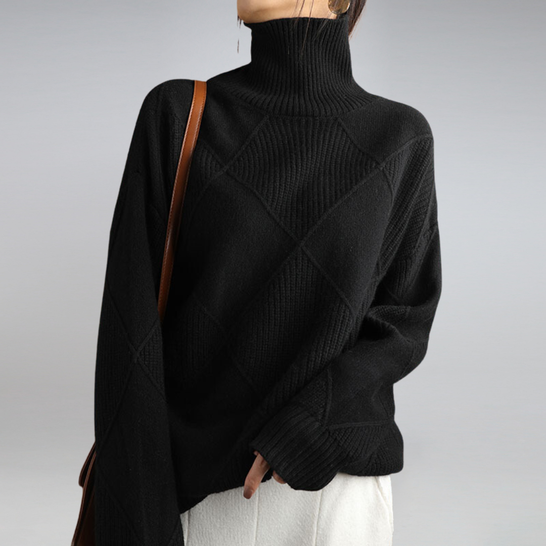 Women's Textured Knit Crew Neck Sweater