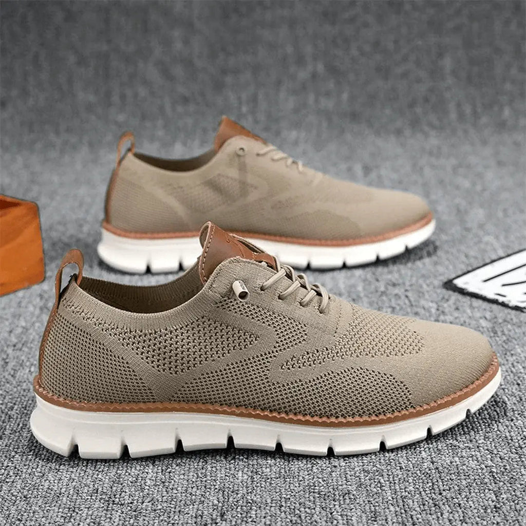 Men's Lace-Up Sneakers With Segmented Sole