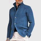 Men’s Stand-Collar Button-Front Cardigan