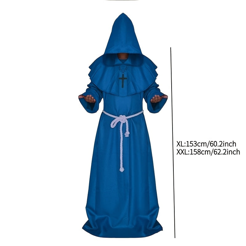 Unisex Halloween Hooded Monk Costume Robe