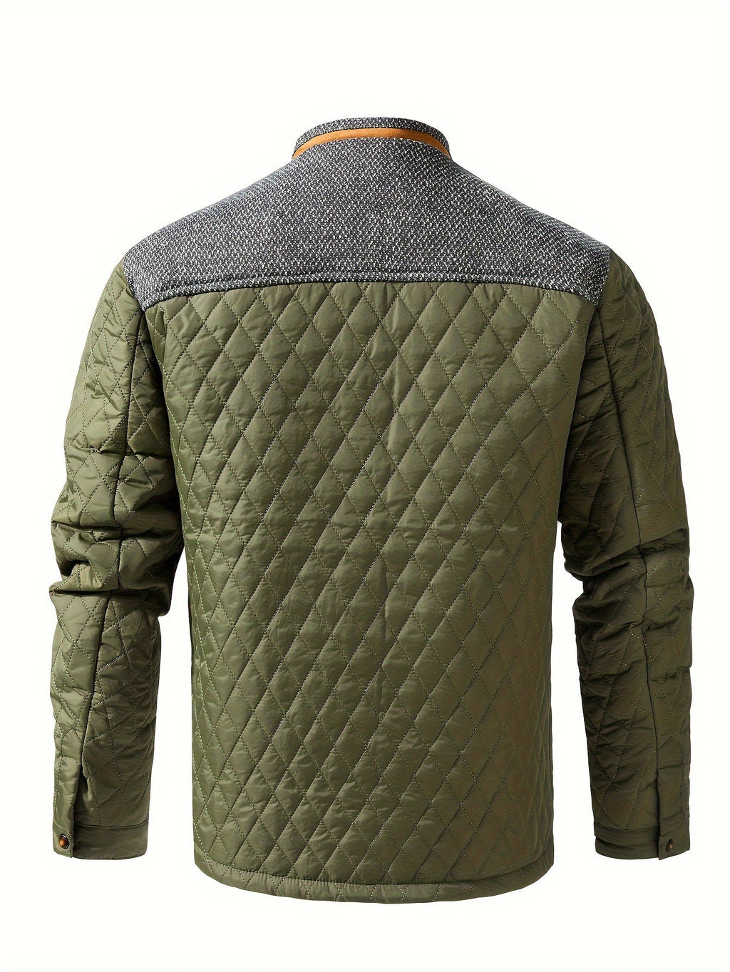 Men’s Quilted Jacket with Contrast Yoke