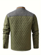 Men’s Quilted Jacket with Contrast Yoke
