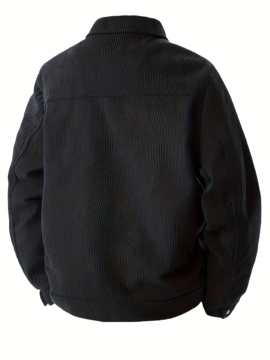 Men's Ribbed Snap Button Casual Jacket