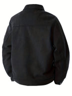 Men's Ribbed Snap Button Casual Jacket