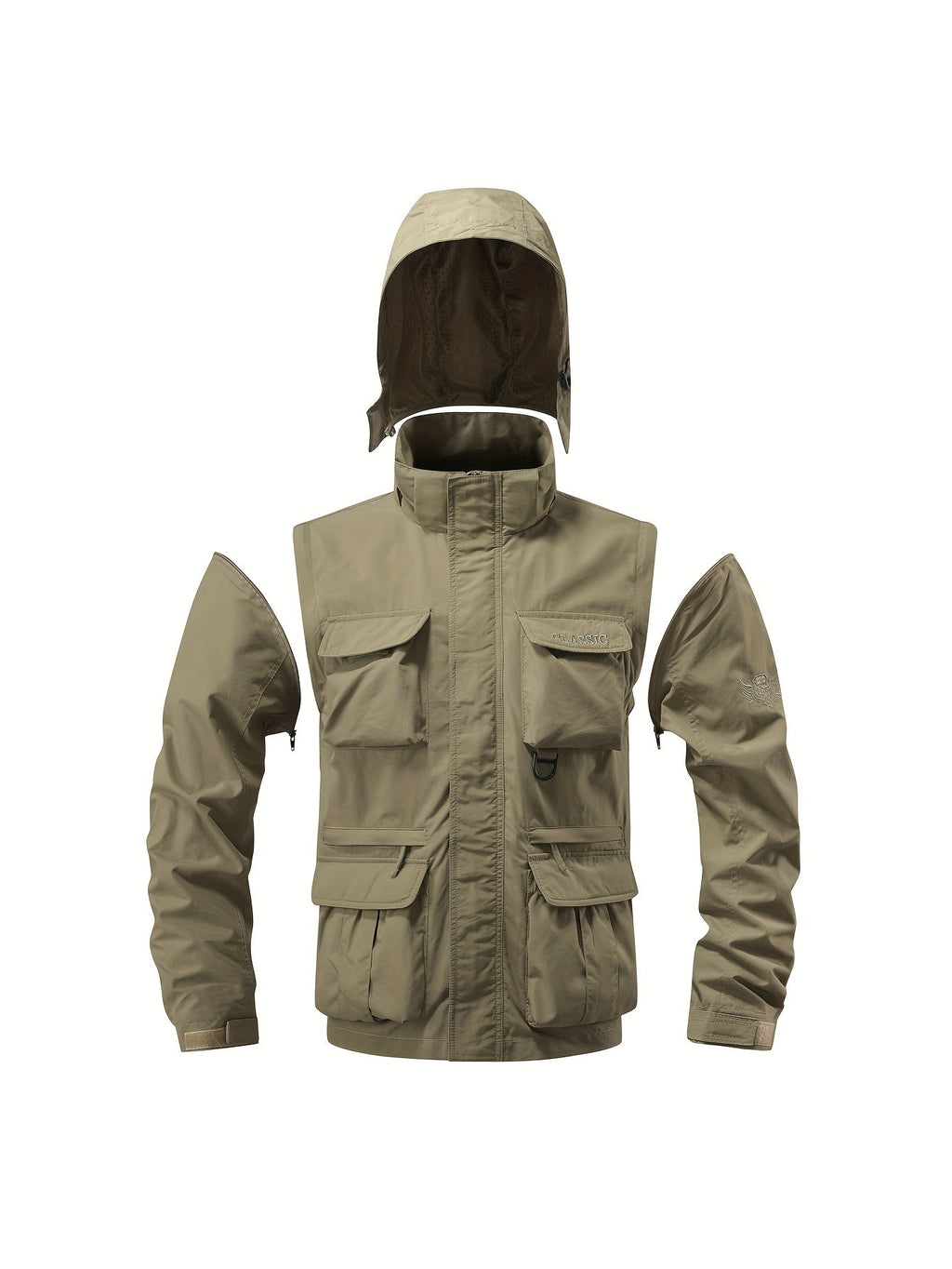 Men’s Utility Jacket with Detachable Hood