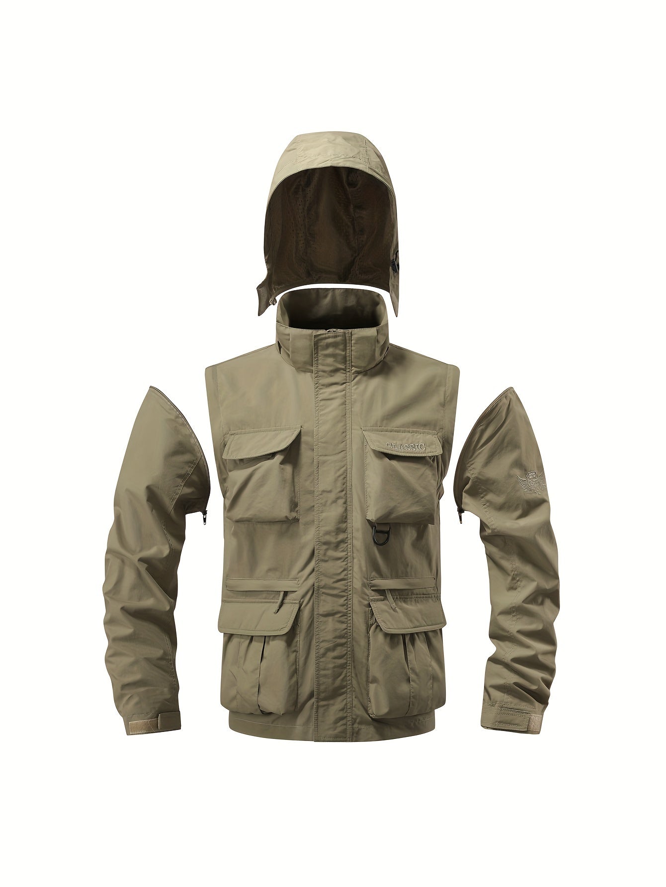 Men’s Utility Jacket with Detachable Hood