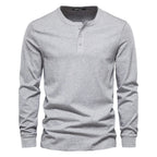 Men's Slim Fit Long Sleeve Henley Shirt