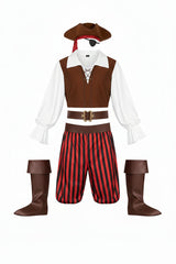Men's Pirate Costume With Tricorn Hat