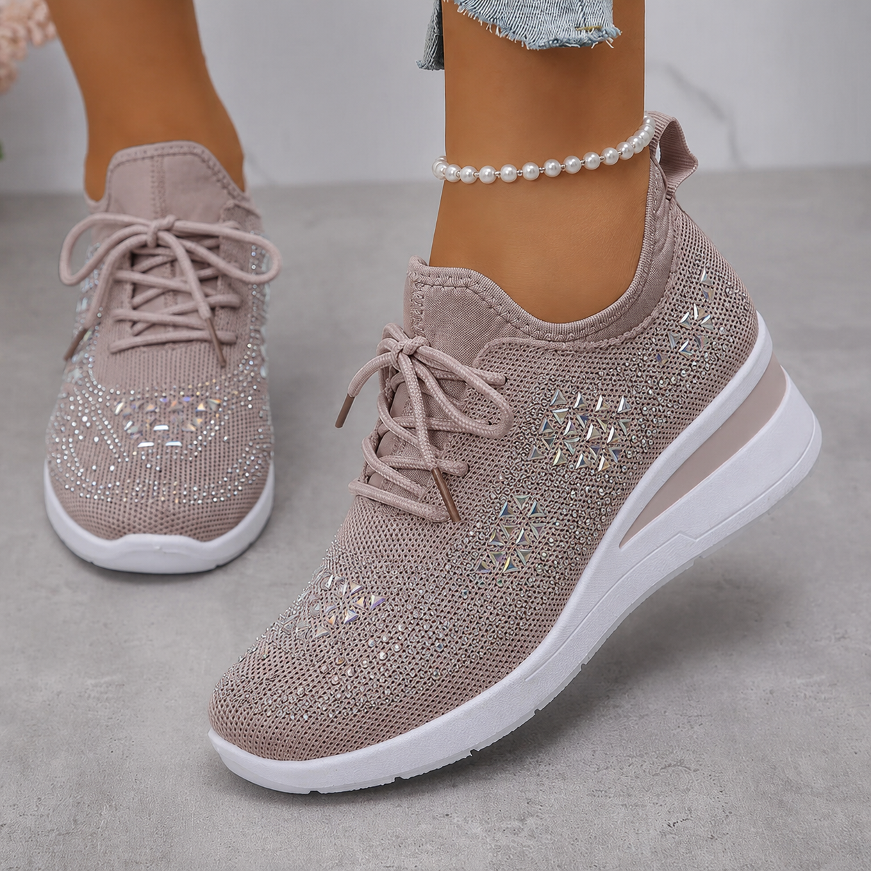 Women’s Embellished Wedge Sneakers