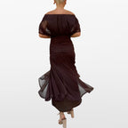Women Off Shoulder Elegant Midi Dress