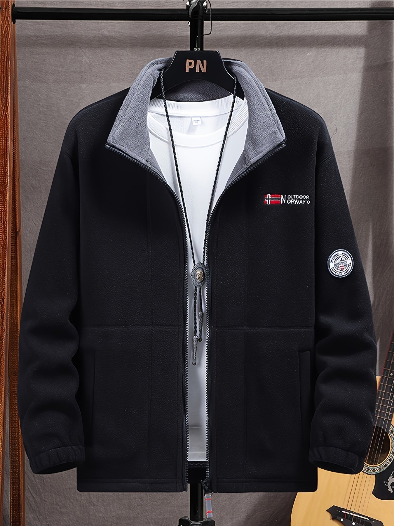 Men’s Full-Zip Stand Collar Jacket