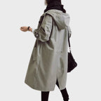 Women’s Long Hooded Button-Front Coat