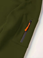 Men's Full-Zip Hooded Sweatshirt with Sleeve Detail