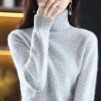 Women’s Turtleneck Sweater with Ribbed Trim