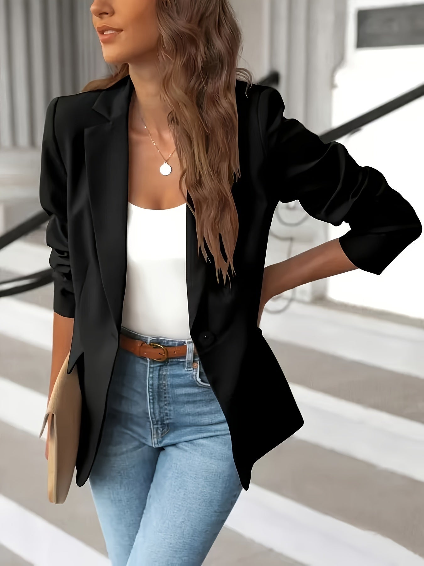 Women’s Tailored Single-Button Blazer