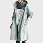 Women’s Long Hooded Button-Front Coat