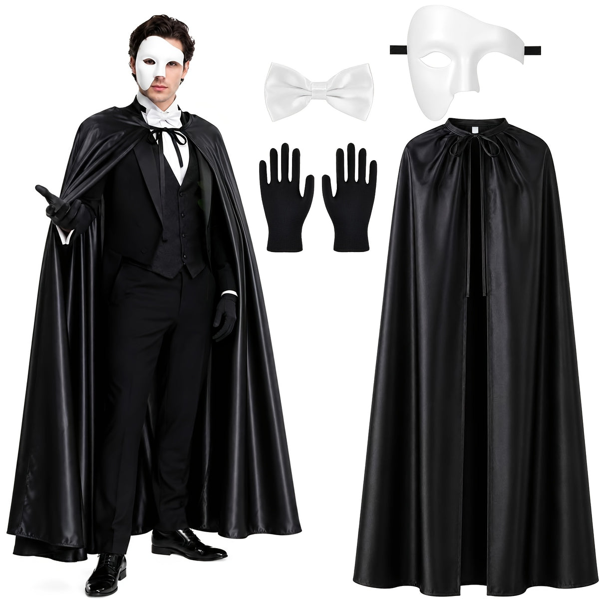 Men’s Halloween Phantom Masquerade Costume
