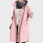 Women’s Long Hooded Button-Front Coat