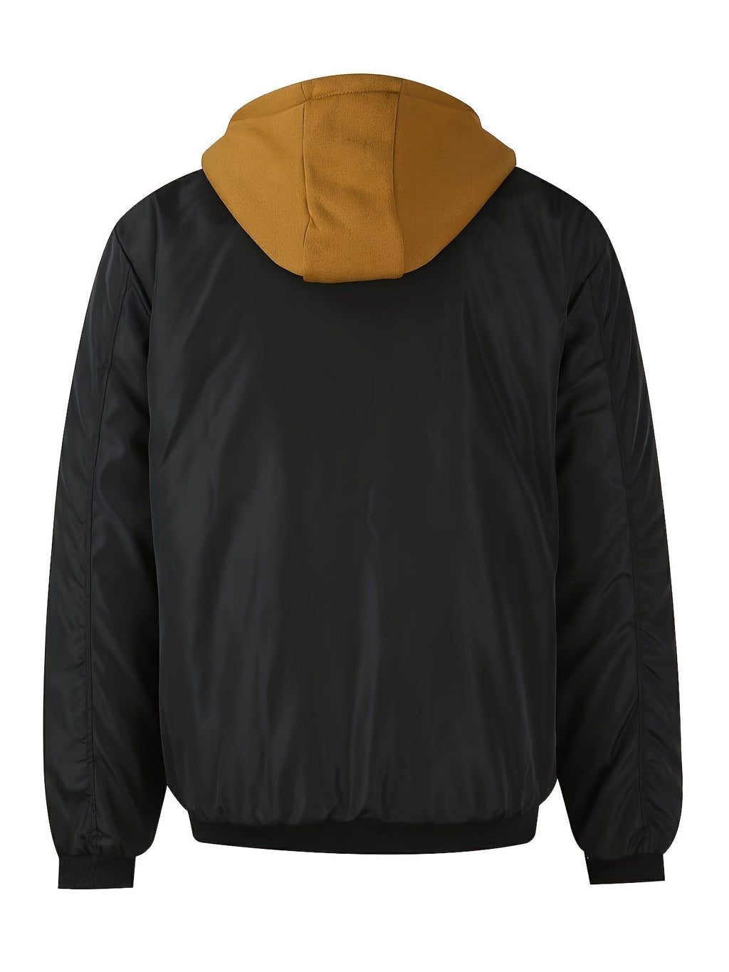 Men’s Hooded Jacket with Plaid Trim