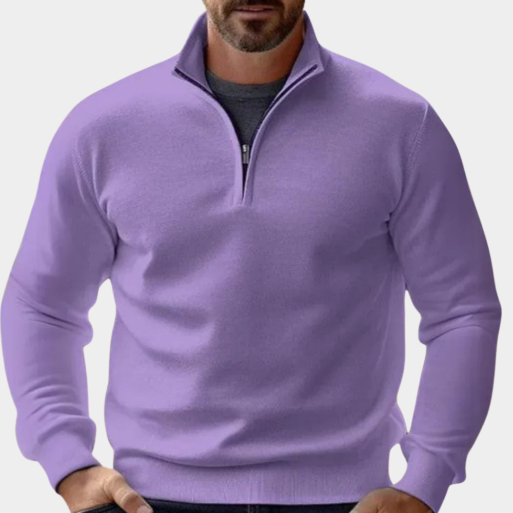 Men’s Long-Sleeve Quarter-Zip Sweater