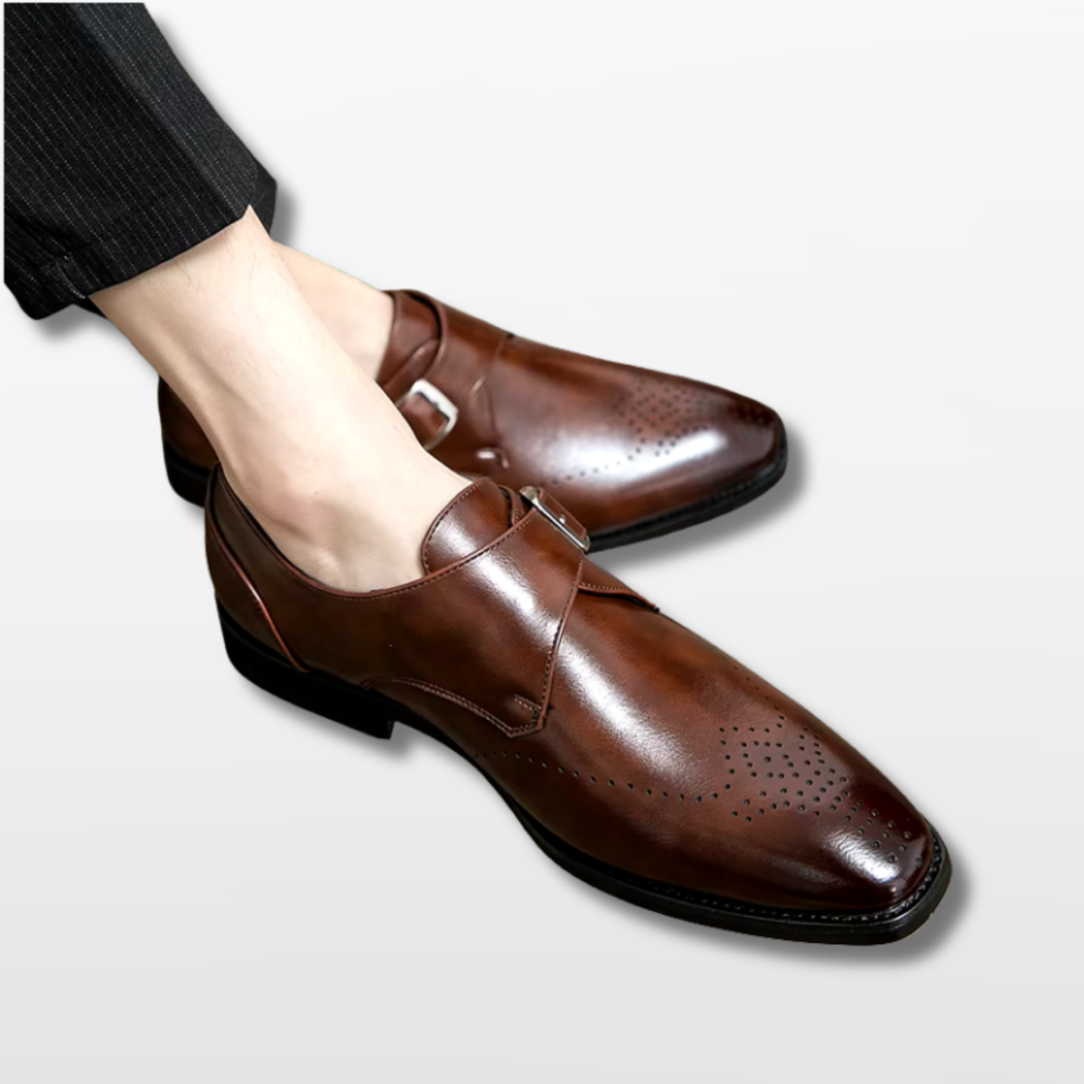 Men Classic Monk Strap Dress Shoes