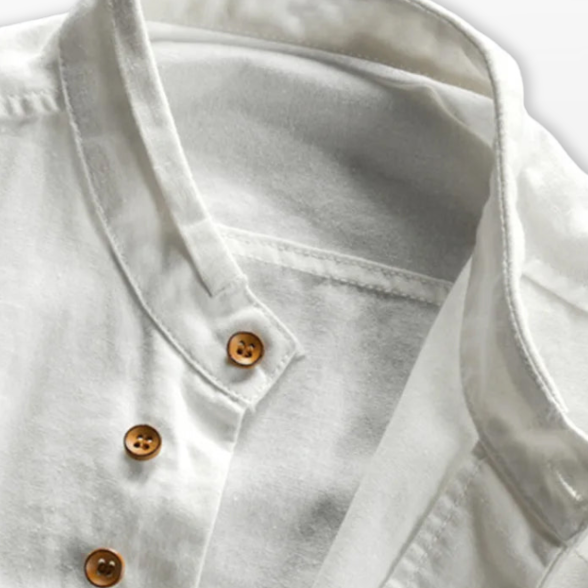 Men Mandarin Collar Button Up Shirt